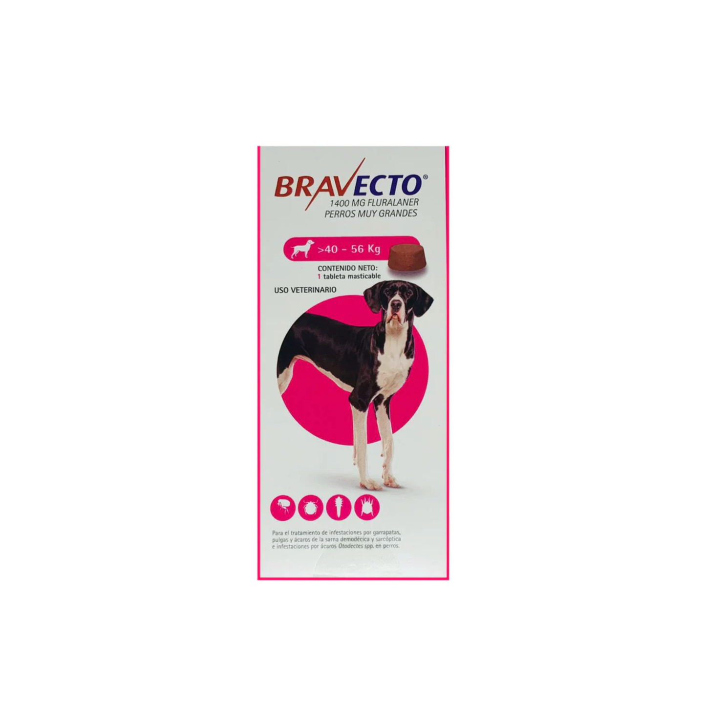 Bravecto- Comprimido masticables contra pulgas, garrapatas y acaros