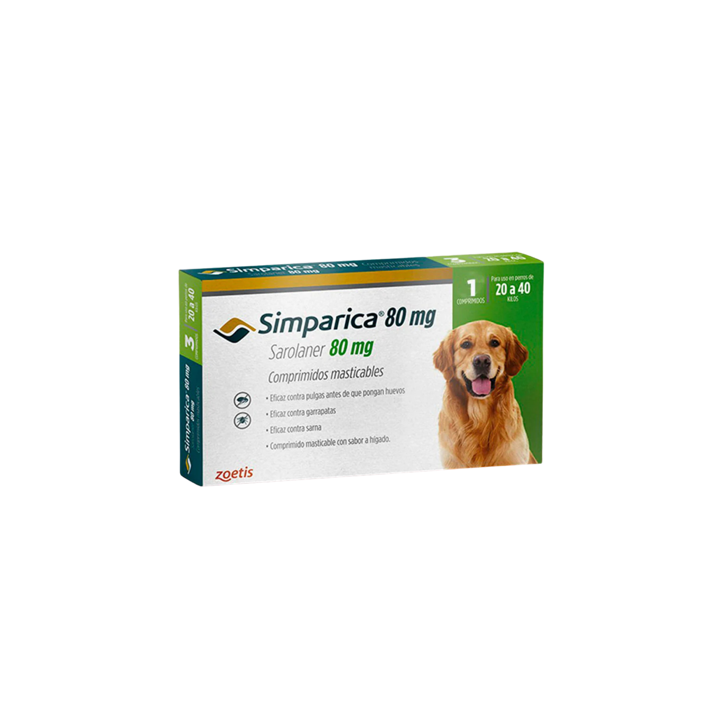 Simparica- comprimido masticables para el control de pulgas, garrapatas y acaros