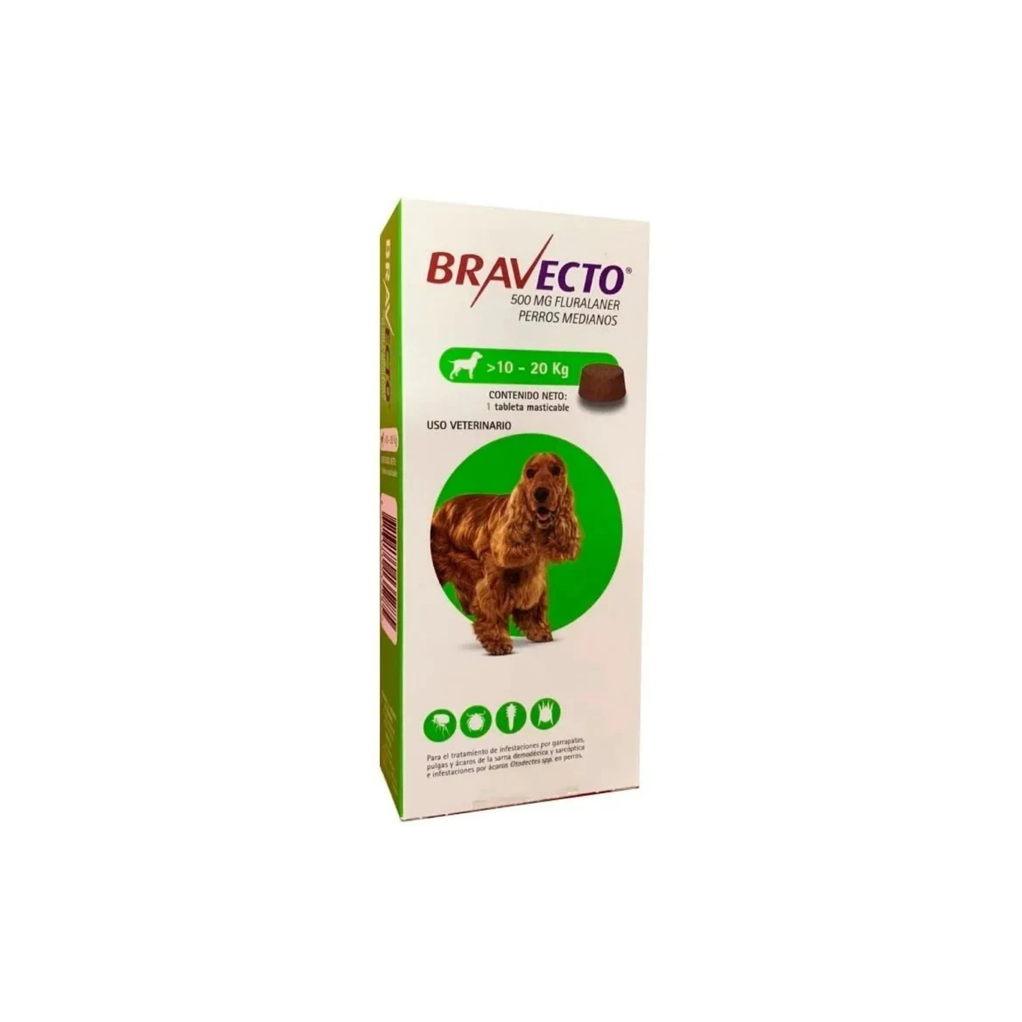 Bravecto- Comprimido masticables contra pulgas, garrapatas y acaros