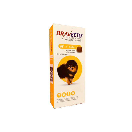 Bravecto- Comprimido masticables contra pulgas, garrapatas y acaros