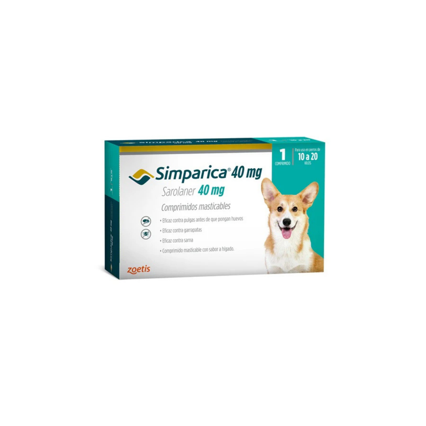 Simparica- comprimido masticables para el control de pulgas, garrapatas y acaros